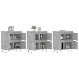 Berkfield Home Sideboards 3 pcs Concrete Grey Engineered Wood - thumbnail 1