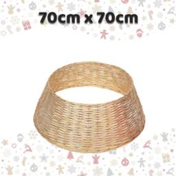VFM e-Store Christmas Tree Skirt Decoration 70cm x 70cm Gold X 1 - Size: 70 cm x 70 cm - thumbnail 2