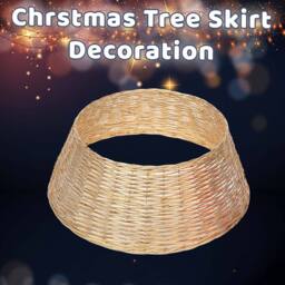 VFM e-Store Christmas Tree Skirt Decoration 70cm x 70cm Gold X 1 - Size: 70 cm x 70 cm - thumbnail 3
