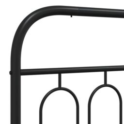 Berkfield Home Metal Headboard Black 137 cm - thumbnail 5