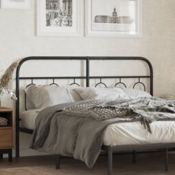Berkfield Home Metal Headboard Black 137 cm - thumbnail 3