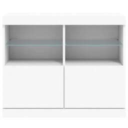 Berkfield Home Sideboard with LED Lights White 81x37x67 cm - Size: 81 x 37 x 67 cm - thumbnail 6
