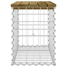 Berkfield Home Garden Bench Gabion Design 63x31.5x42 cm Impregnated Wood Pine in Brown - thumbnail 4