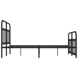 Berkfield Home Metal Bed Frame with Headboard & Footboard Black 140x200 cm - thumbnail 7