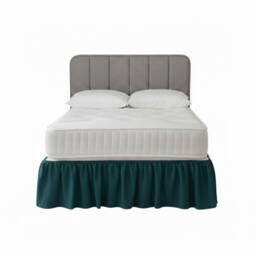 Snug City Base Valance Polycotton Sheet for Divan Beds Easy Care Bed Base Cover in Teal - Size: Super King - thumbnail 2