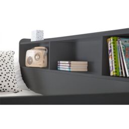 Ashfield Anthracite Triple Sleeper Book Case Bunk Bed in Charcoal - Size: Single - thumbnail 5