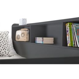 Ashfield Anthracite Triple Sleeper Book Case Bunk Bed in Charcoal - Size: Single - thumbnail 6