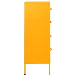 Berkfield Home Chest of Drawers Mustard Yellow 80x35x101.5 cm Steel - thumbnail 4