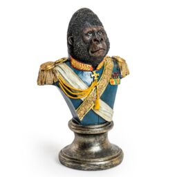 Madison & Mayfair Gentry Sculpture Gorilla Bust in Blue - thumbnail 2