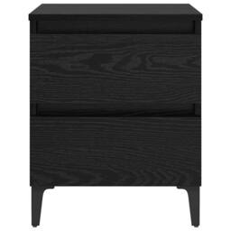 Berkfield Home Sleek Bed Cabinets 2 pcs Black Oak 40x35x50 cm Engineered Wood - Size: 40 x 35 x 50 cm - thumbnail 6