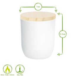 Nicola Spring 130g Coconut & Lime Soy Wax Candle - Fruity Summer Glass Jar in White - thumbnail 4