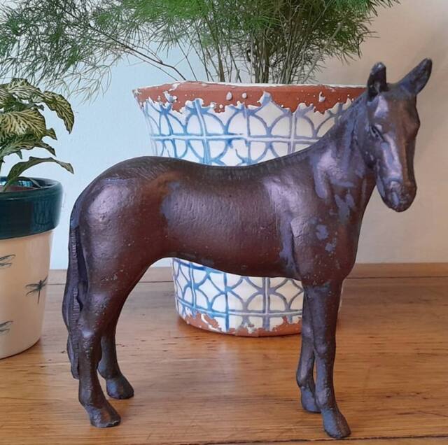 Inspirational Gifting Miniature Horse Sculpture Ornament Figurine in Bronze - image 1