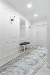 RugsX Anti-Slip Lotus Runner in Grey - Size: 60 cm x 240 cm - thumbnail 3