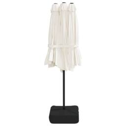 Berkfield Home Double-Head Parasol Sand White 449x245 cm - thumbnail 5