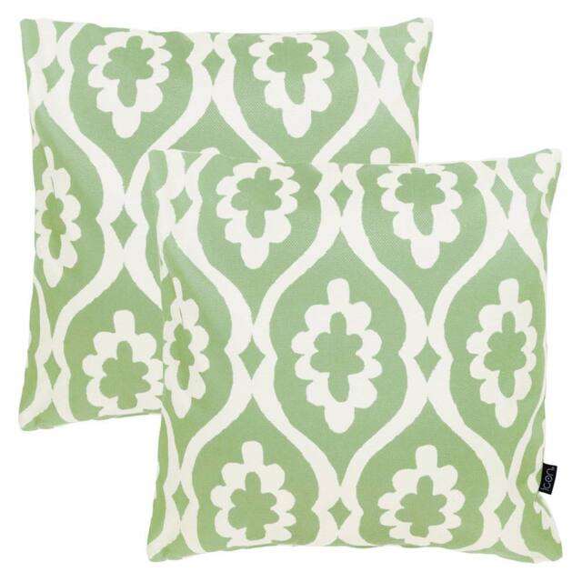 icon 2 Pack Cushion 43x43 Kyoto Fabric - Damask in Green - image 1
