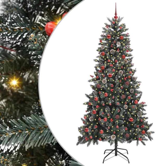 Berkfield Home Artificial Christmas Tree with Stand Green 114 x 114 x 210 cm - image 1