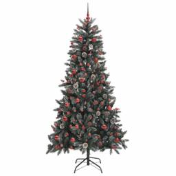 Berkfield Home Artificial Christmas Tree with Stand Green 114 x 114 x 210 cm - thumbnail 3
