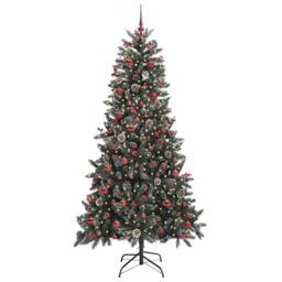 Berkfield Home Artificial Christmas Tree with Stand Green 114 x 114 x 210 cm - thumbnail 2