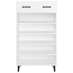 Berkfield Home Shoe Cabinet White 60x35x105 cm Engineered Wood - Size: 60 x 35 x 105 cm - thumbnail 6