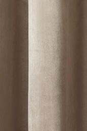Laurence Llewelyn-Bowen Montrose' Velvet Blackout-Coated Pair of Eyelet Curtains in Natural - Size: 117 cm width x 137 cm drop - thumbnail 3