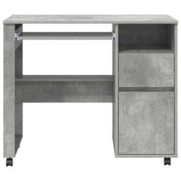 Berkfield Home Concrete Grey Computer Desk Concrete grey Particle board Medium - thumbnail 6