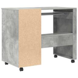 Berkfield Home Concrete Grey Computer Desk Concrete grey Particle board Medium - thumbnail 8