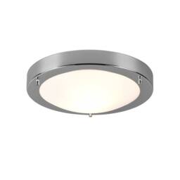 Netlighting Condus Modern Bathroom Ceiling Light Chrome IP44 UK Stock in Grey