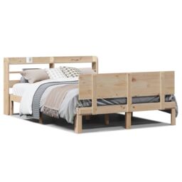 Berkfield Home Bed Frame with Headboard without Mattress 160x200 cm in Brown - thumbnail 2