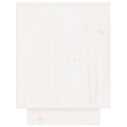Berkfield Home Elegant Bedside Cabinet White 40x30x40 cm Solid Wood Pine - Size: 40 x 30 x 40 cm - thumbnail 5