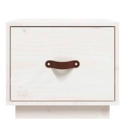 Berkfield Home Bedside Cabinet White 40x34x35 cm Solid Wood Pine - Size: 40 x 34 x 35 cm - thumbnail 5
