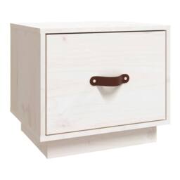 Berkfield Home Bedside Cabinet White 40x34x35 cm Solid Wood Pine - Size: 40 x 34 x 35 cm