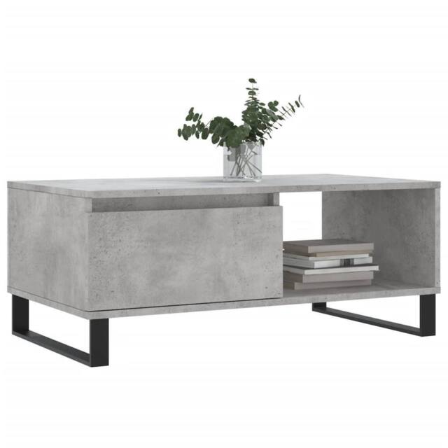 Berkfield Home Modern Coffee Table Concrete Grey 90x50x36.5 cm Engineered Wood - image 1