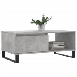 Berkfield Home Modern Coffee Table Concrete Grey 90x50x36.5 cm Engineered Wood - thumbnail 1
