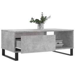 Berkfield Home Modern Coffee Table Concrete Grey 90x50x36.5 cm Engineered Wood - thumbnail 4