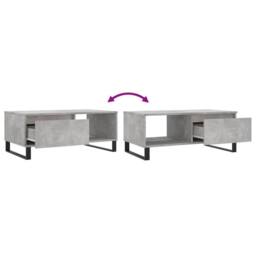 Berkfield Home Modern Coffee Table Concrete Grey 90x50x36.5 cm Engineered Wood - thumbnail 9