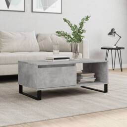 Berkfield Home Modern Coffee Table Concrete Grey 90x50x36.5 cm Engineered Wood - thumbnail 2