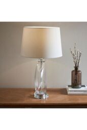Netlighting Gideon Table Lamp Clear Glass Nickel Plate Shade - thumbnail 4