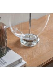 Netlighting Gideon Table Lamp Clear Glass Nickel Plate Shade - thumbnail 6
