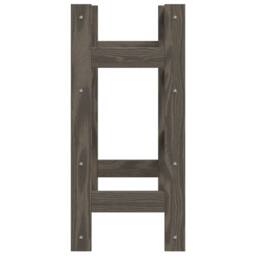 Berkfield Home Wine Rack for 16 Bottles Grey Solid Wood Pine - thumbnail 4