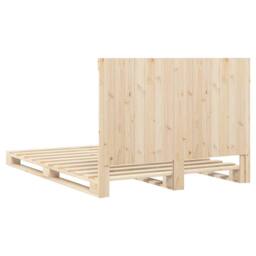 Berkfield Home Bed Frame without Mattress with Headboard 140x200 cm Solid Wood in Natural - thumbnail 9