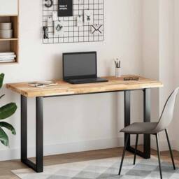 Berkfield Home Versatile Desk Top Untreated 120x60x4 cm Solid Wood Acacia in Brown - Size: 120 x 60 x 4 cm - thumbnail 3