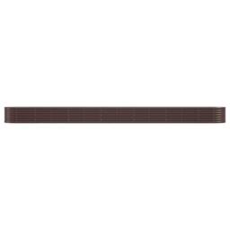 Berkfield Home Garden Raised Bed Powder-coated Steel 512x80x36 cm Brown - Size: 512 x 80 x 36 cm