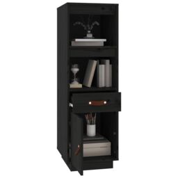 Berkfield Home Highboard Black 34x40x108, 5 cm Solid Wood Pine - thumbnail 4