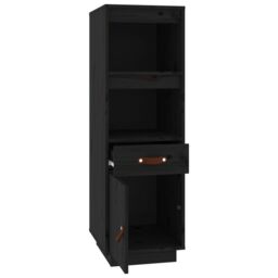 Berkfield Home Highboard Black 34x40x108, 5 cm Solid Wood Pine - thumbnail 6