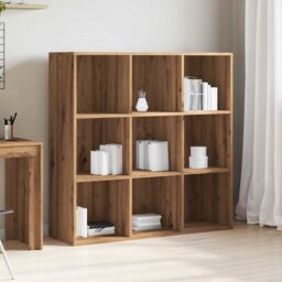 Berkfield Home Book Cabinet Artisan Oak 98x29x97.5 cm in Brown - thumbnail 3