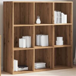 Berkfield Home Book Cabinet Artisan Oak 98x29x97.5 cm in Brown - thumbnail 4