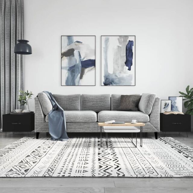 Berkfield Home Coffee Tables 2 pcs Black 50x50x40 cm Engineered Wood - Size: 50 x 50 x 40 cm - image 1