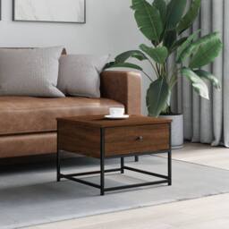 Berkfield Home Decorative Coffee Table Brown Oak 51x51x40 cm Engineered Wood - Size: 51 x 51 x 40 cm - thumbnail 2