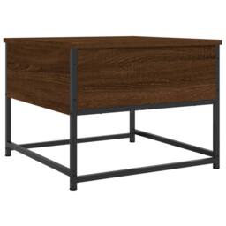 Berkfield Home Decorative Coffee Table Brown Oak 51x51x40 cm Engineered Wood - Size: 51 x 51 x 40 cm - thumbnail 8