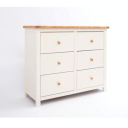 Cabinet Bits Maggiori 6 Drawer Chest of Drawers Wood Knob in Off-White - thumbnail 2